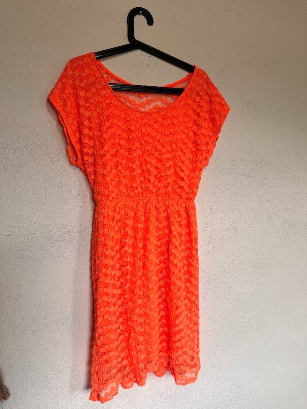 Neon Orange Blacklight Reactive Dress